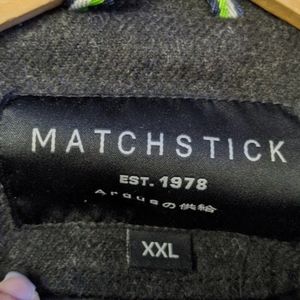 Double breasted charcoal colored pea coat